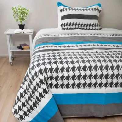 Cubrecama Sherpa Térmico 1.5 Plazas Étnico Coral Claro