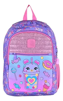 Mochila Escolar Linder 25l Acolchada Niños Lila