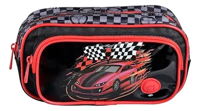 Estuche Escolar Monaco Car Race Torre Gris Gris