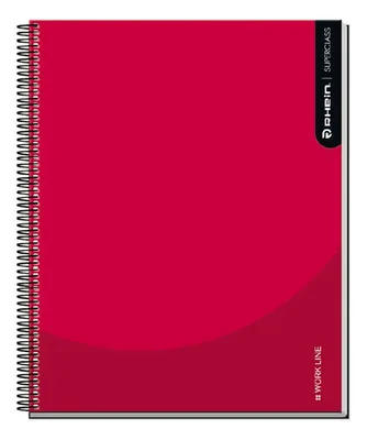 Cuaderno Espiral Metálico 150 Hojas Oficio Rojo