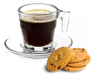 Set De Tazas De Café Con Platillos Vidrio 70ml