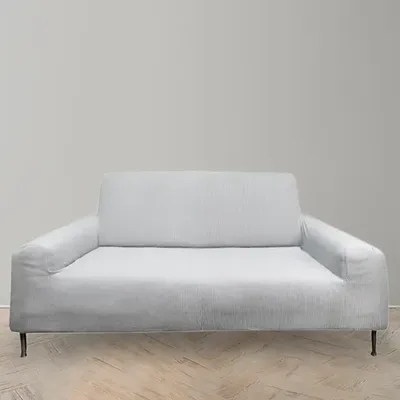 Funda De Sillón Anastasia Cuadrado 3 Cuerpos Gris Coral Claro