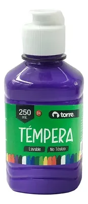 Témpera Escolar 250ml Violeta No Tóxica Lavable Violeta