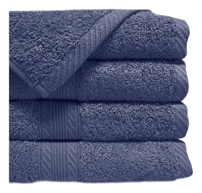Toalla De Mano Algodón 45x90 Cm Absorbente Azul