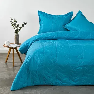 Quilt Bicolor 2.5 Plazas Microfibra Reversible Coral Claro