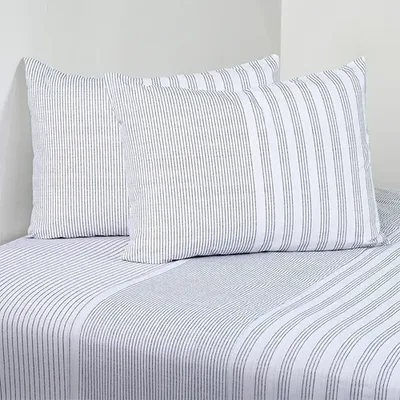 Set De Sábanas Estampadas 200 Hilos Polycotton 2 Plazas Negro