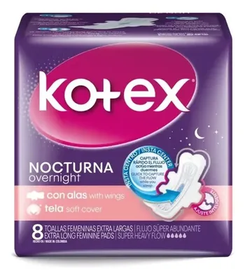 Toalla Femenina Nocturna Suave Kotex