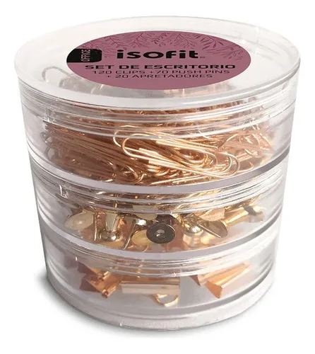 Set De Escritorio Clips Push Pins Organizador