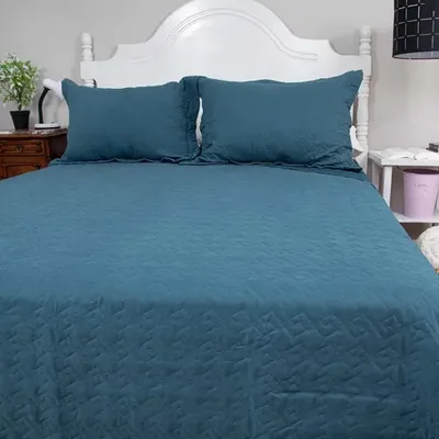 Quilt Velvety Poliéster 2 Plazas Azul Marino Azul Marino