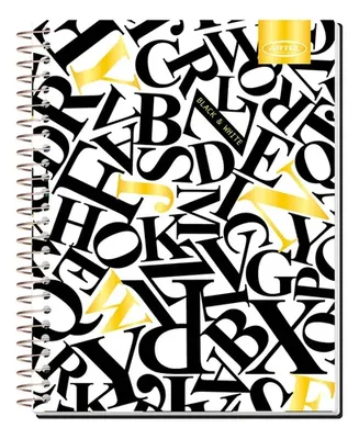 Cuaderno Espiral 150 Hojas Tapa Dura Letras Negro