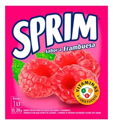 Jugo En Polvo Frambuesa Sprim 20g Bebida