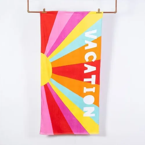 Toalla De Playa Velour Algodón Absorbente