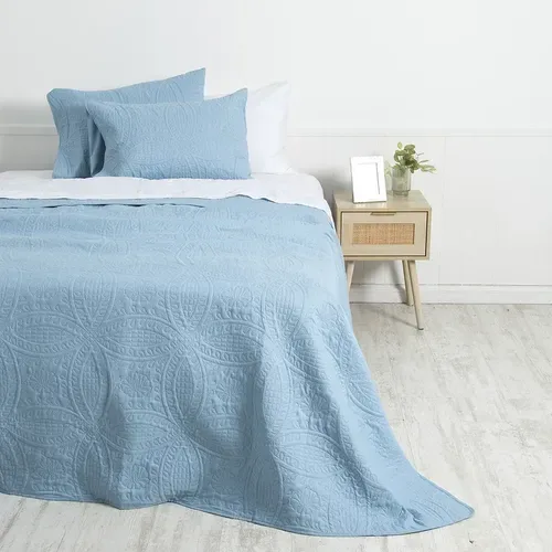 Quilt Reversible Microfibra 2.5 Plazas Azul