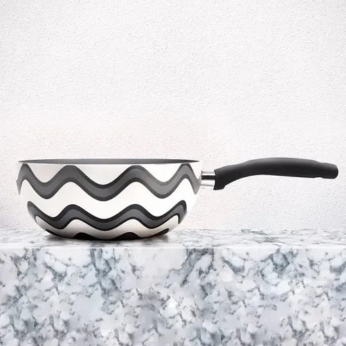 Wok Antiadherente Titanio 22cm Cocina Gris