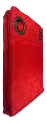 Cortina Jacquard Tarapacá Poliéster 140x220 Rojo