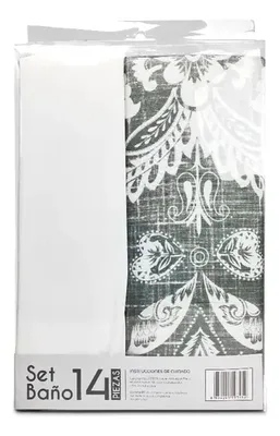Cortina De Baño Poliéster Con Forro Peva 180x180cm Gris