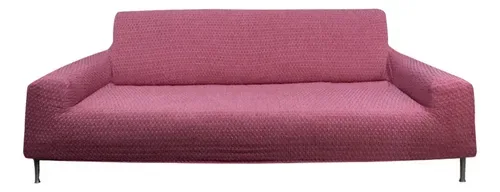 Funda De Sillón 3 Cuerpos Elastizada Burdeo Coral Claro
