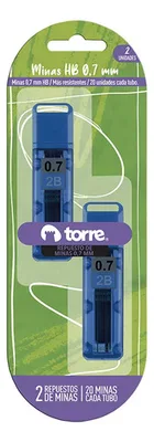Minas Portaminas 0.7mm Repuesto Torre
