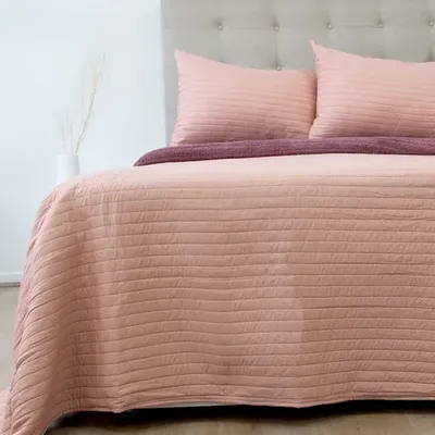Quilt Hotpress Sherpa 2 Plazas Poliéster Coral Claro