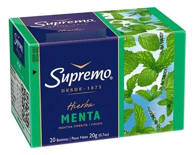 Té De Menta 20 Bolsitas Hierba Natural Supremo