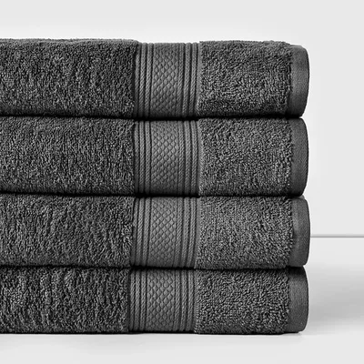 Toalla De Baño 100% Algodón 450 Gramos Gris