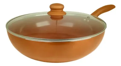 Wok Antiadherente Titanio 30cm Cocina Coral Claro