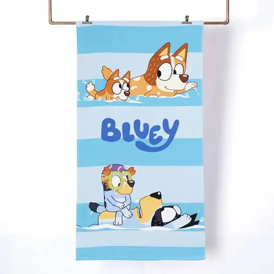 Toalla De Playa Microfibra 70x140 Cm Con Bolso Azul
