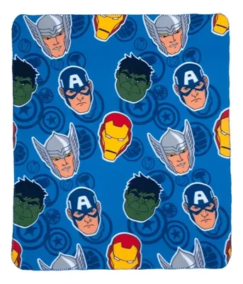 Manta Polar Térmica Poliéster Avengers Coral Claro