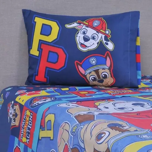 Set De Sábanas Microfibra Single Paw Patrol Verde Oscuro