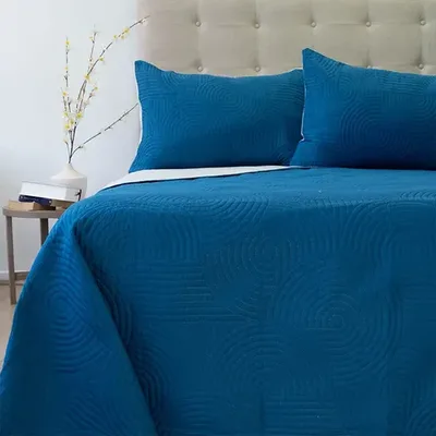 Quilt Hotpress Bicolor 2.5 Plazas Poliéster Coral Claro
