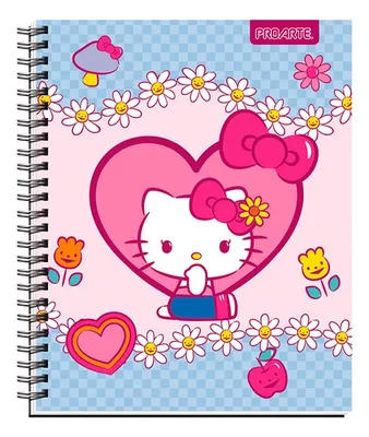 Cuaderno Universitario Hello Kitty 100 Hojas Espiral Coral Claro