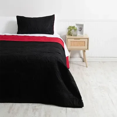 Quilt Bicolor Reversible 1.5 Plaza Poliéster Coral Claro
