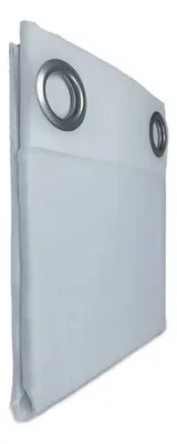 Cortina Velo Liso Poliéster Argolla Blanco Blanco