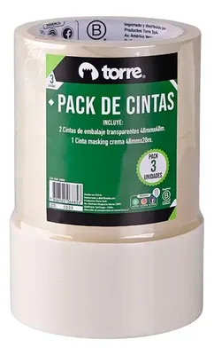 Set Cintas De Embalaje Transparente Masking Tape