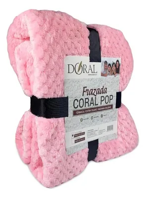Frazada Térmica Coral Pop 150x200 Poliéster Coral Claro