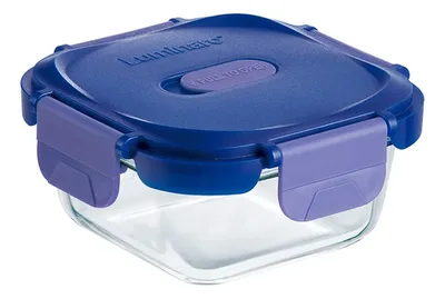 Contenedor Hermético Vidrio Borosilicato 800ml Coral Claro
