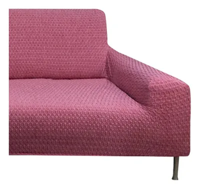 Funda De Sillón Anastasia Panal 1 Cuerpo Burdeo Coral Claro