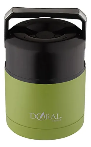 Termo Acero Inoxidable 600ml Con Manilla Ergonómica Verde
