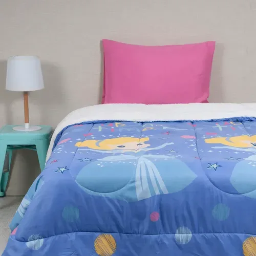 Plumón Sherpa Single 180x220cm Relleno 200grs Coral Claro
