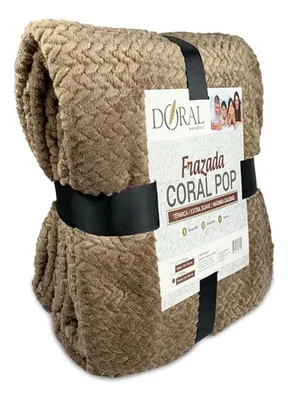 Frazada Térmica Coral Pop 150x200cm Poliéster Coral Claro