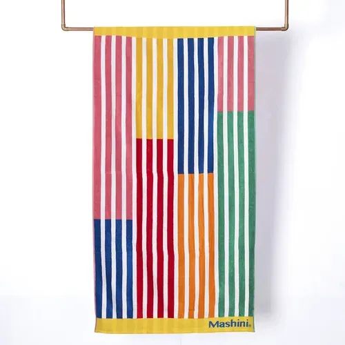 Toalla De Playa Jacquard Algodón 80x160cm Coral Claro
