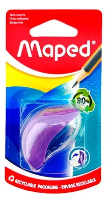 Sacapuntas Plástico Maped Bulbo Con Depósito Coral Claro