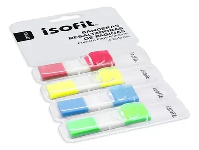 Banderas Separadoras De Páginas Multicolor Isofit Coral Claro