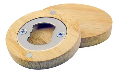 Destapador Y Posavasos De Bamboo