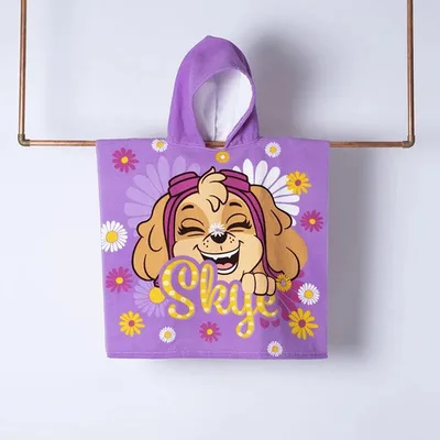 Toalla De Playa Con Capucha De Microfibra Paw Patrol