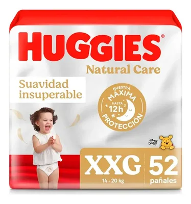 Pañal Desechable Xxg Huggies Natural Care Niñas