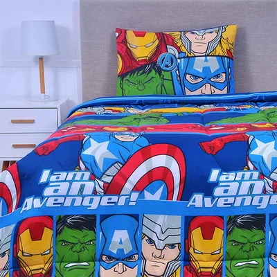 Plumon Microfibra Reversible 1.5 Plazas Avengers All