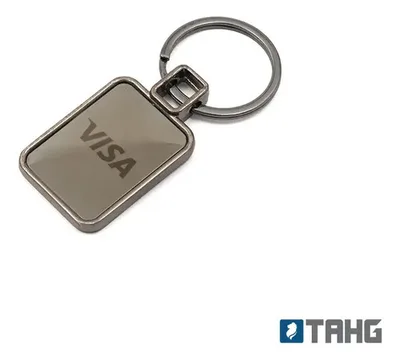 Llavero Metálico Rectangular Para Grabado Corporativo Negro