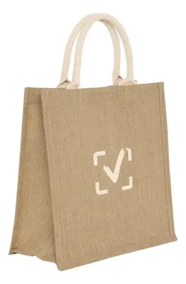 Bolsa De Yute Laminada Con Fuelle Natural