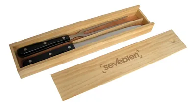 Set De Asado De Madera Y Acero Inoxidable Corporativo